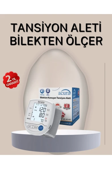 SAYARMARKT Bilekten Ölçer Tansiyon Aleti Şarjlı-Pilli Hafızalı Pratik Kullanım ürün görseli 1