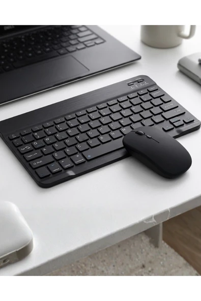 SAYARMARKT Kablosuz Bluetooth Klavye Mouse Seti Wireless Sessiz İnce Tasarım Çoklu Uyumlu ürün görseli 1