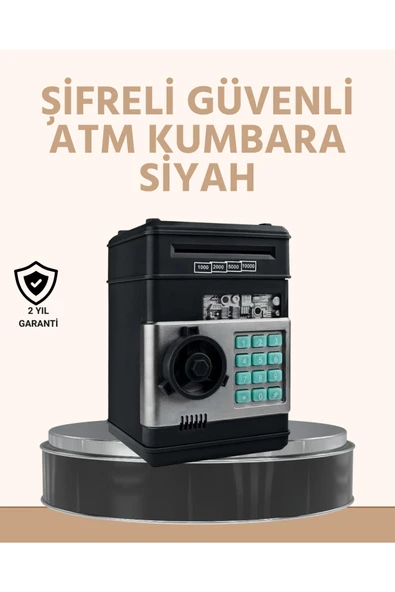 SAYARMARKT Işıklı Sesli Şifreli ATM Görünümlü Kasa Kumbara ürün görseli 1