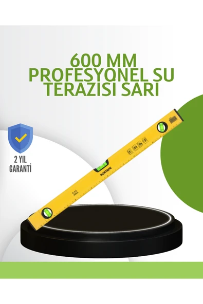 SAYARMARKT Hassas Ölçüm Sağlayan 600 mm Sarı Su Terazisi ürün görseli 1