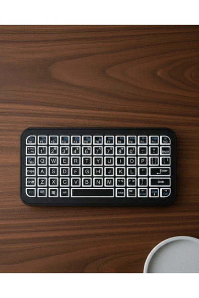 SAYARMARKT Bluetooth 5.2 Destekli Kablosuz Mini RGB Klavye Ultra İnce ürün görseli 1