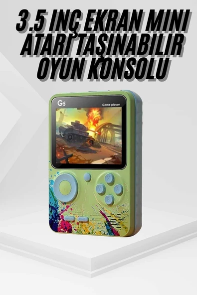 SAYARMARKT Game Box Oyun Konsolu 500 Retro Oyunlu Mini Taşınabilir 3 İnç ürün görseli 1