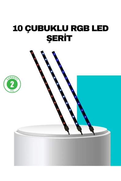 SAYARMARKT LED Meteor Yağmur Işığı 10 Adet Çubuk Kayan Yıldız Efektli ürün görseli 1