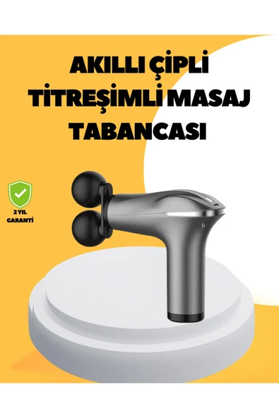 SAYARMARKT Şarjlı 4 Başlıklı Titreşimli Masaj Aleti Derin Kas Masajı Sporcu Destekli ürün görseli 1