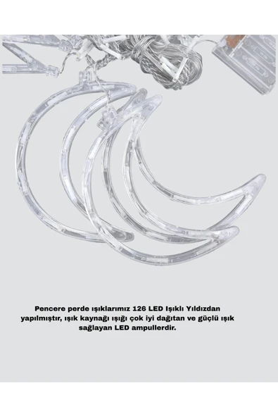 SAYARMARKT AY YILDIZ PERDE LED - Resim 5