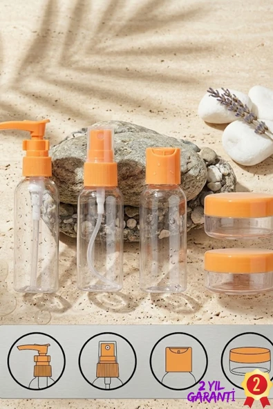 SAYARMARKT 5’li 30 ml Kozmetik Dolum Şişesi Hafif Seyahat Seti ürün görseli 1
