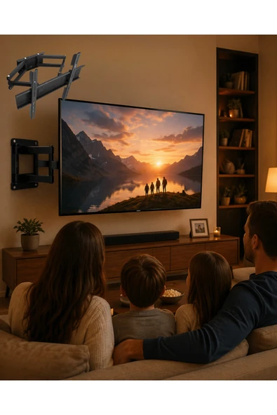 SAYARMARKT 32 55 İnç Ayarlanabilir TV Askı Aparatı Güçlü Duvar Tipi Askı ürün görseli 1