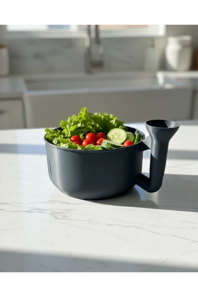 SAYARMARKT Pratik Sebze Yıkayıcı Süzgeçli Hazneli Ergonomik Saplı Mutfak Yardımcısı ürün görseli 1