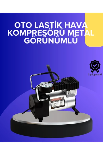 SAYARMARKT Metal Gövdeli Oto Lastik Hava Kompresörü 12V 140 PSI Hızlı Şişirme ürün görseli 1