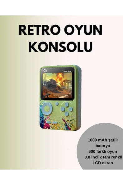 SAYARMARKT TV Bağlantılı 500 Oyunlu Mini Gameboy Konsol ürün görseli 1
