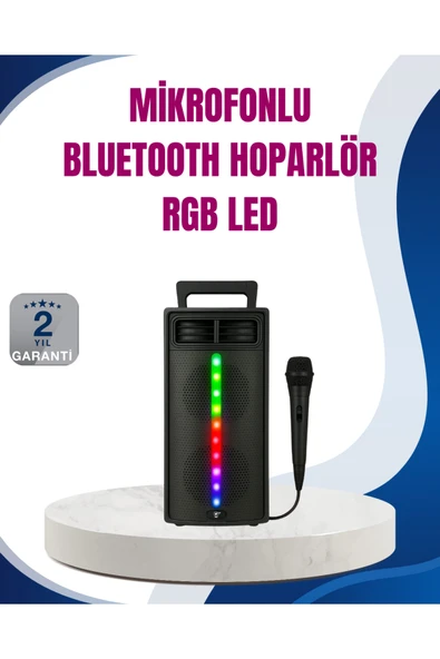 SAYARMARKT Kablosuz RGB Işıklı Bluetooth Hoparlör | Ev, Parti ve Açık Hava Kullanımı ürün görseli 1