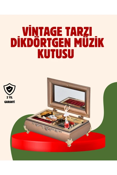 SAYARMARKT Piyano Şeklinde Balerinli Müzik Kutusu Takı Bölmeli Şık Model ürün görseli 1