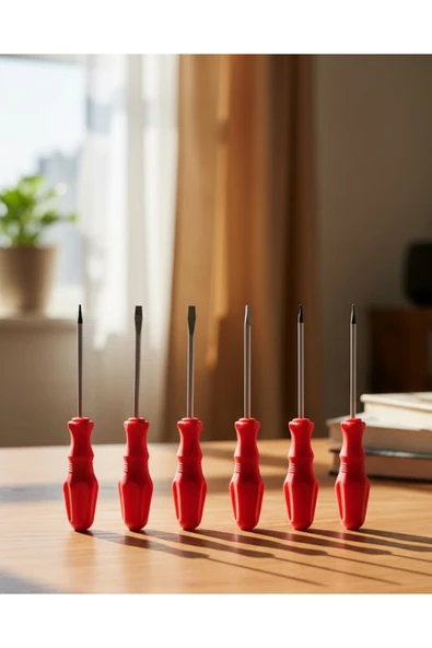 SAYARMARKT Düz ve Yıldız Başlıklı 7li Tornavida Seti Ergonomik Tutma ürün görseli 1
