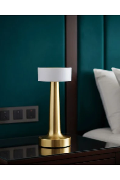 SAYARMARKT Şarjlı Dokunmatik LED Masa Lambası 3 Renk Dimmer Özellikli ürün görseli 1