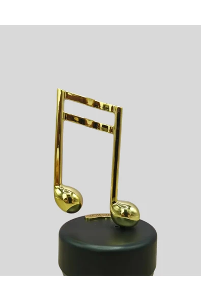 SAYARMARKT Dönen Altın Nota Figürlü Müzik Kutusu - Zarif ve Huzur Veren Melodi ürün görseli 1