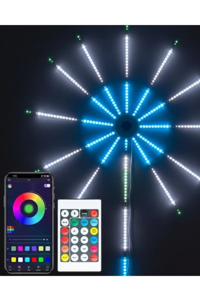 SAYARMARKT RGB LED Duvar Dekoru Sökülebilir Kollu Işık Sistemi ürün görseli 1