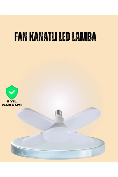 SAYARMARKT Yüksek Işık Güçlü LED Ampül 4 Kollu Katlanır Pervane Tasarım ürün görseli 1