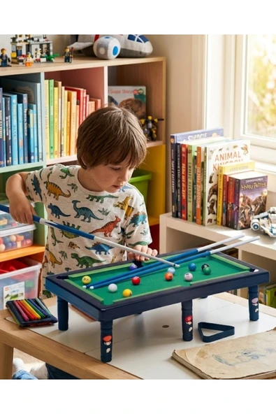 SAYARMARKT Mini Bilardo Oyunu Seti Evde Eğlenceli Masa Oyunu Çocuk ve Aile ürün görseli 1
