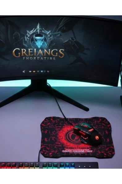 SAYARMARKT Gaming Mouse Mousepad Seti 3 DPI Ayarı ve LED Işıklı Ergonomik Yapı ürün görseli 1