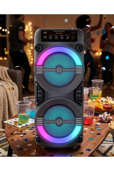 SAYARMARKT LED Işıklı Kablosuz Bluetooth Hoparlör USB TF Kart Destekli ürün görseli 1