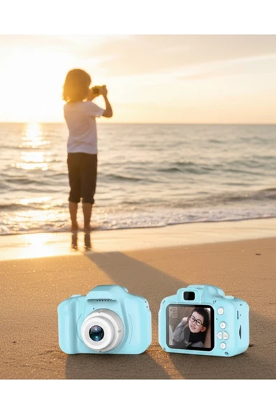 SAYARMARKT Mavi HD Taşınabilir Mini Dijital Kamera Video ve Fotoğraf Kayıt Özellikli ürün görseli 1