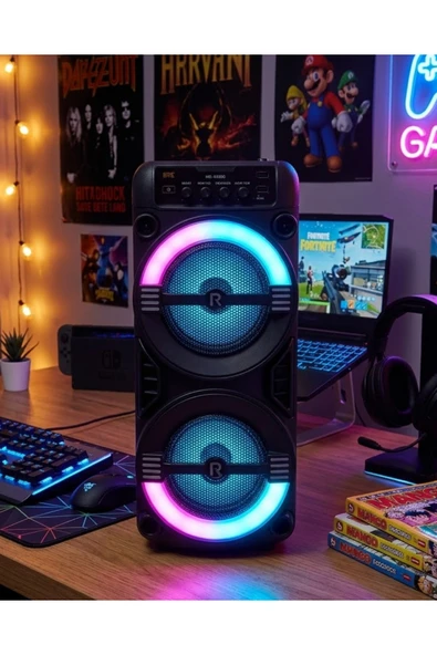 SAYARMARKT Kablosuz Bluetooth Hoparlör LED Işıklı USB ve TF Kart Destekli ürün görseli 1