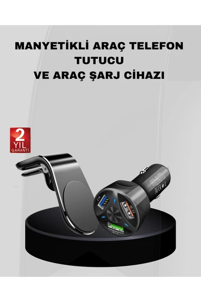 SAYARMARKT Araç İçi Telefon Tutucu + Quick Charge 3.0 Araç Şarj Cihazı Seti ürün görseli 1