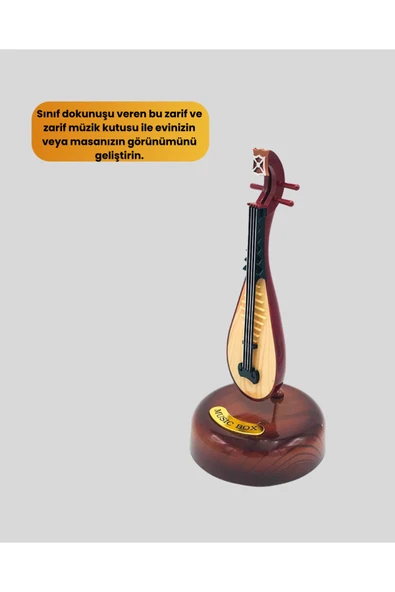 SAYARMARKT Pipa Model Müzik Kutusu - Dekoratif Hediyelik Özel Tasarım ürün görseli 1