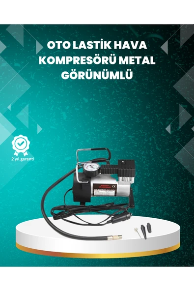 SAYARMARKT Ağır Hizmet Tipi Oto Kompresör 140 PSI Manometreli ürün görseli 1