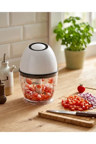 SAYARMARKT Mini Elektrikli Doğrayıcı 450 ML Şarjlı Sebze Doğrama Makinesi ürün görseli 1