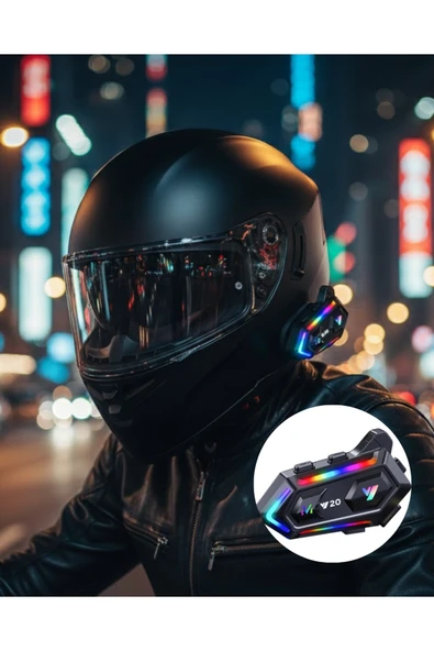 SAYARMARKT IPX6 Su Geçirmez Intercom 1000m Bağlantı 1000mAh Batarya RGB Işıklı ürün görseli 1