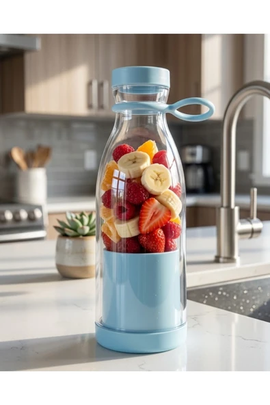 SAYARMARKT Mini Blender USB Şarjlı 380 ml Smoothie Hazırlayıcı Hafif ve Pratik Tasarım ürün görseli 1