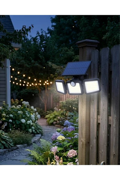 SAYARMARKT Güneş Enerjili Hareket Sensörlü LED Lamba Bahçe Duvar Aydınlatması ürün görseli 1