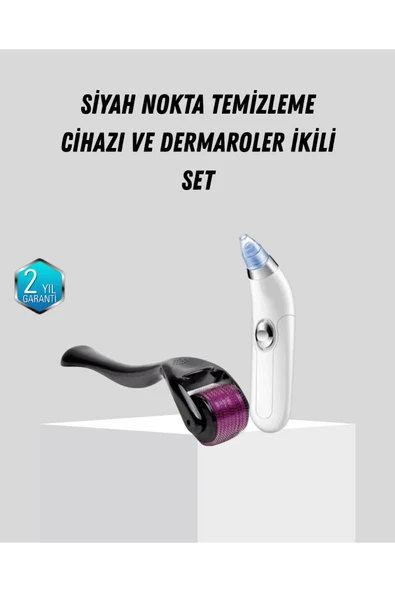 SAYARMARKT Dermaroller ve Vakumlu Siyah Nokta Temizleme Cihazı 2’li Cilt Bakım Seti ürün görseli 1