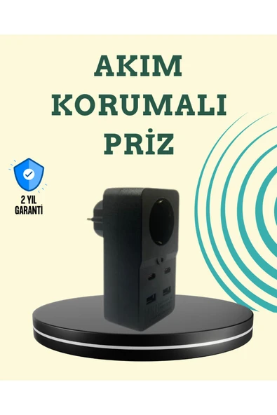 SAYARMARKT Isıya Dayanıklı PC Gövdeli Akım Korumalı Priz 4 USB ürün görseli 1