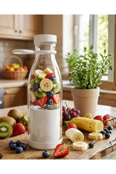 SAYARMARKT USB Şarjlı Mini Blender Taşınabilir Smoothie Yapıcı 380 ml Pratik Kullanım ürün görseli 1