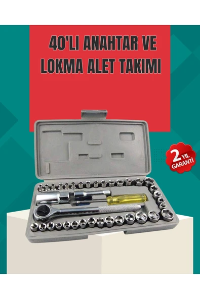SAYARMARKT Çok Amaçlı 40 Parça Lokma Anahtar Takımı Korozyona Dayanıklı Çelik ürün görseli 1