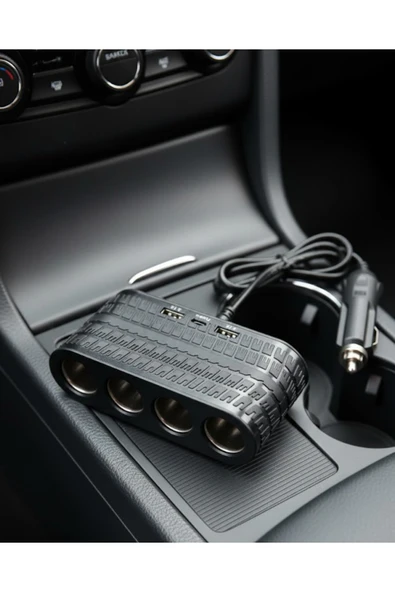 SAYARMARKT Araç İçi Güç Dağıtıcı 4 Çakmaklık 2 USB 1 Type C Şarj Ünitesi ürün görseli 1