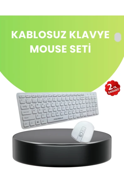 SAYARMARKT Ergonomik Kablosuz Klavye Mouse Takımı - Tam Boy, Sessiz ve Güvenilir ürün görseli 1