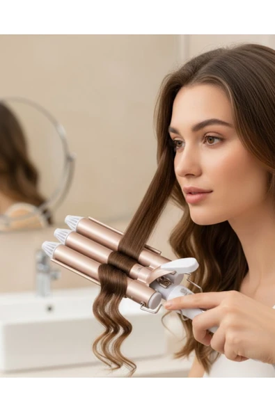 SAYARMARKT Ayarlanabilir Isılı Bukle Saç Maşası ürün görseli 1