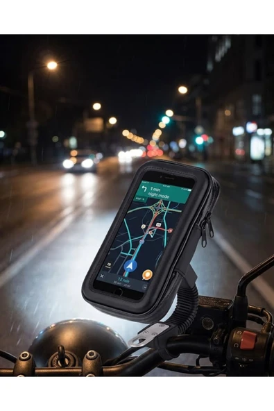 SAYARMARKT Kullanışlı Bisiklet Scooter Motosiklet İçin Su Geçirmez Telefon Standı 360 Derece Döner ürün görseli 1