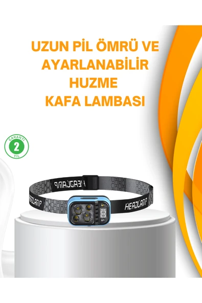 SAYARMARKT Su Geçirmez LED Kafa Lambası 53 Çalışma Modu Güç Ekranlı ürün görseli 1