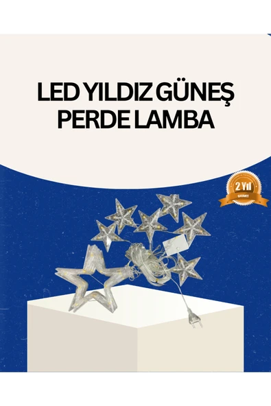 SAYARMARKT İç Mekan Uyumlu Yıldız Peri Led Perde 3x3 Metre ürün görseli 1