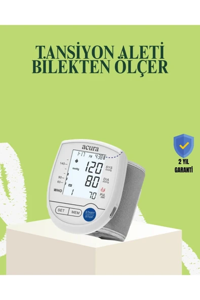 SAYARMARKT Bilekten Dijital Tansiyon Aleti Hem Pilli Hem Şarjlı Hafızalı ürün görseli 1