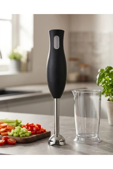 SAYARMARKT El Blenderı Paslanmaz Çelik Metal Ayaklı Ergonomik Tasarımlı Mutfak Blender ürün görseli 1