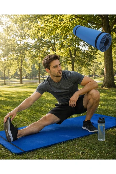 SAYARMARKT 10 mm Fitness Minderi Tırtıklı Kaymaz Yüzey Esnek Darbe Emici Eva Yapı ürün görseli 1
