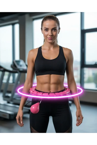 SAYARMARKT Evde Spor İçin Akıllı Hula Hoop Çemberi Bel Mor ürün görseli 1