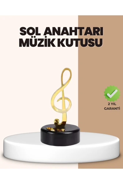 SAYARMARKT Sol Anahtarı Temalı Döner Müzik Kutusu Melodili Dekoratif Ürün ürün görseli 1