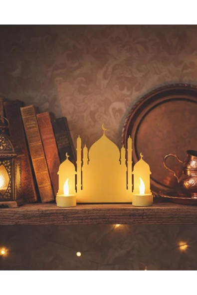 SAYARMARKT İKİ MUMLU CAMİ ürün görseli 1