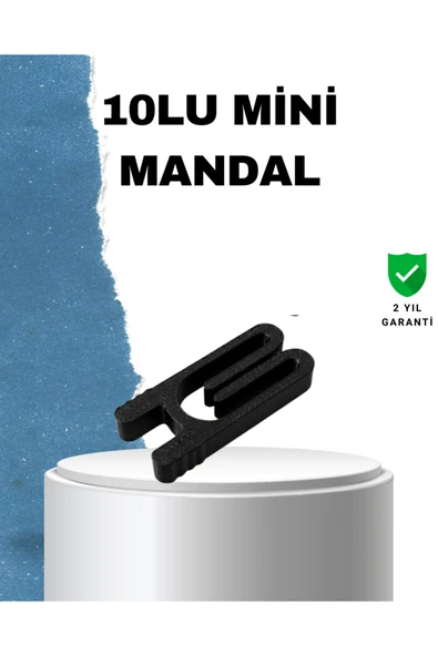 SAYARMARKT Tekrar Kullanılabilir Poşet Mandalı Siyah 10 Adet ürün görseli 1
